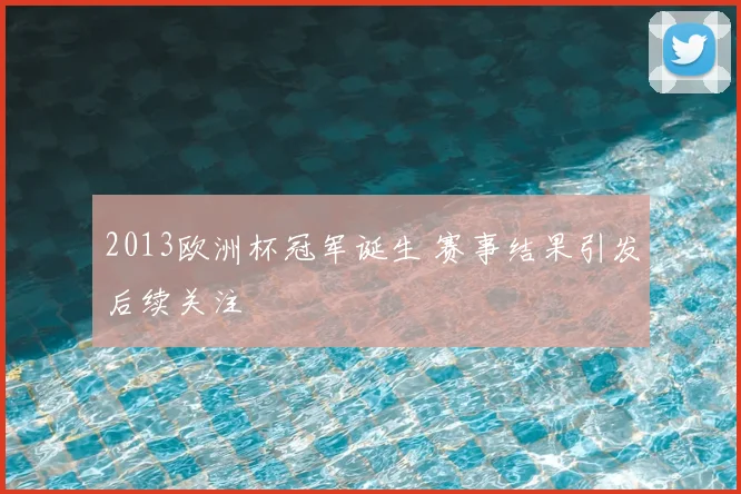 2013欧洲杯冠军诞生 赛事结果引发后续关注